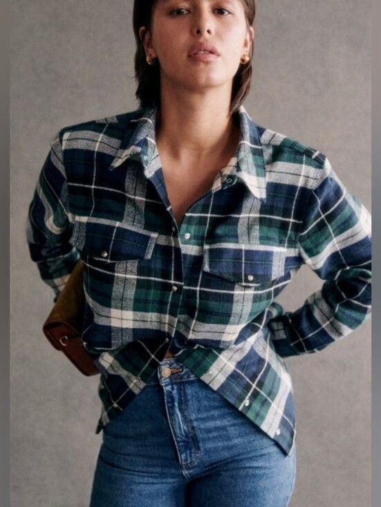 Sezane Tops - Sezane Eurielle Flannel Shirt